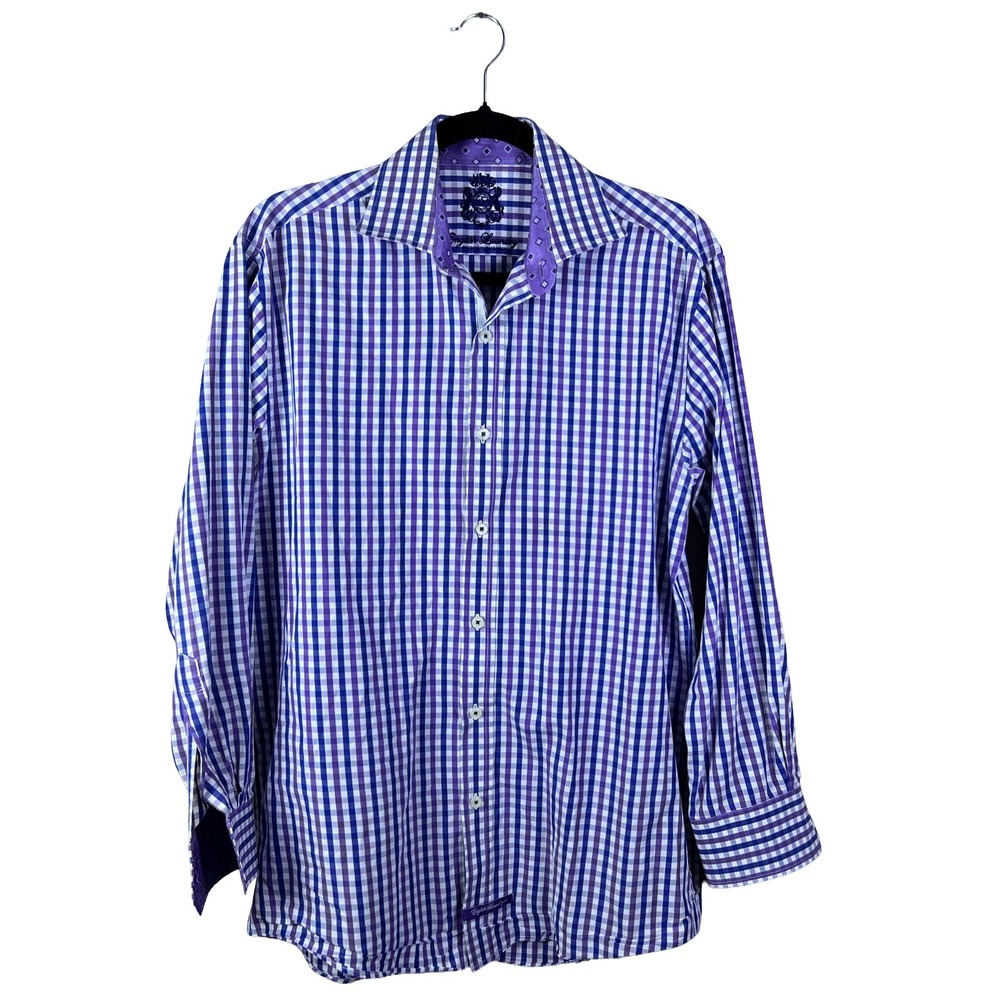English‎ Laundry Plaid Button Down Shirt Men's L Preppy 2010s